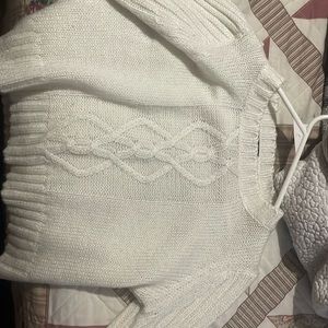 Cream White Knitted Sweater